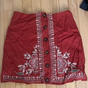 Pink embroider skirt